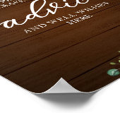 グリーンとヒマワリのウェディングシャワー アドバイスサイン ポスター (角)