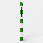 グリーンとピンクのストライプモノグラム Case-Mate iPhoneケース (裏面/左)