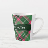 グリーンとピンクのタータンチェック カフェラテマグ (右)