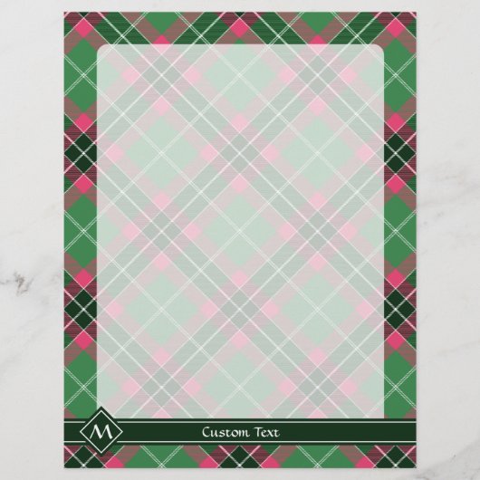 グリーンとピンクのタータンチェック チラシ (正面)