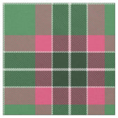 グリーンとピンクのタータンチェック ファブリック (クローズアップ)