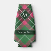 グリーンとピンクのタータンチェック ボトルクーラー (正面)