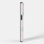 グリーンとピンクのパステル ダイヤモンド柄 Case-Mate iPhoneケース (裏面 / 右)