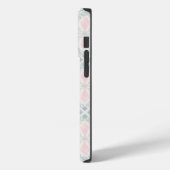 グリーンとピンクのパステル ダイヤモンド柄 Case-Mate iPhoneケース (裏面 / 左)