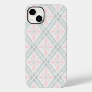 グリーンとピンクのパステル ダイヤモンド柄 Case-Mate iPhone 14 PLUSケース