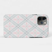 グリーンとピンクのパステル ダイヤモンド柄 Case-Mate iPhoneケース (裏面(横))
