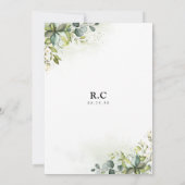 グリーンとピンクのブライダルシャワー招待状 招待状 (裏面)