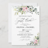 グリーンとピンクのブライダルシャワー招待状 招待状 (正面)