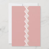 グリーンとピンクのローズのベイビーシャワー招待状 招待状 (裏面)