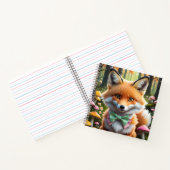 グリーンとピンクの弓を持つ可愛いキツネ ノートブック (内部)
