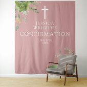 グリーンとピンクの確認写真用背景 タペストリー (インサイチュ)