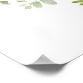 グリーンとピンクゴールドのウェディングシャワー歓迎看板 ポスター (角)