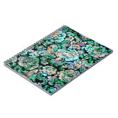 グリーンとピーチの花柄 ノートブック (左側)