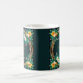 グリーンとフローラリースモーニング賛美ズマグカップ コーヒーマグカップ (中央)