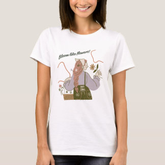 グリーンとブラウンの美意識ガールTシャツ Tシャツ