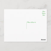 グリーンとブラックお結婚礼のビジネス、パーティー ポストカード (裏面)