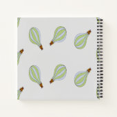 グリーンとブルーのストライプパラシュート ノートブック (裏面)