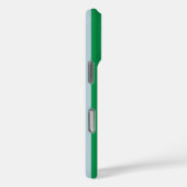 グリーンとブルーのストライプ柄のオーダーメイド Case-Mate iPhoneケース (裏面 / 右)