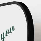 グリーンとブルーのハートバレンタインデー ピックルボールラケット (左詳細)