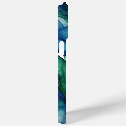 グリーンとブルーの流れる型枠 Case-Mate iPhoneケース (裏面 / 右)