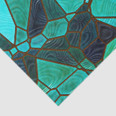 グリーンとブルース海ガラス効果ステンドグラス 薄葉紙 (詳細)