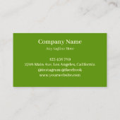 グリーンとベージュの気に芝生 名刺 (裏面)