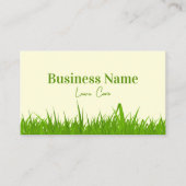グリーンとベージュの気に芝生 名刺 (正面)