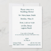 グリーンとホワイトのカトレアのオーダーメイド招待状 招待状 (裏面)