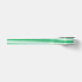 グリーンとホワイトのカバナストライプ サテンリボン (正面)