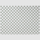 グリーンとホワイトのチェック柄デコパージュ 薄葉紙 (正面)