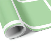 グリーンとホワイトのチェック ラッピングペーパー (ロールコーナー)