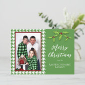 グリーンとホワイトのハウンドトゥースの1枚写真 シーズンカード (スタンド正面)