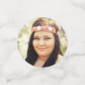 グリーンとホワイトの卒業お祝い コンフェッティ (スモール正面)