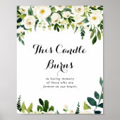 グリーンとホワイトの花 このキャンドルが燃え尽きるまで ポスター (正面)