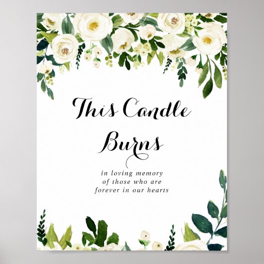 グリーンとホワイトの花 このキャンドルが燃え尽きるまで ポスター (正面)