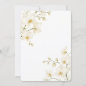 グリーンとホワイトの蘭の花のベビーシャワー 招待状 (裏面)