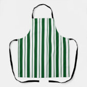 グリーンとホワイトキャンディーケインストライプズ エプロン (正面)