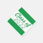 グリーンとホワイトクラスの卒業式 スタンダードカクテルナプキン (角)