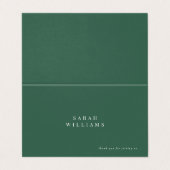 グリーンとホワイトシンプルの結婚テーブル座席表 (外部フラット)