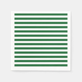 グリーンとホワイトストライプ紙ナプキンス スタンダードカクテルナプキン