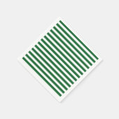 グリーンとホワイトストライプ紙ナプキンス スタンダードカクテルナプキン (角)