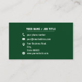 グリーンとホワイトツリーサービス芝生気に造園 名刺 (裏面)