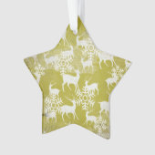 グリーンとホワイトディアスターアクリルオーナメント オーナメント (正面)