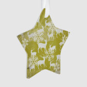 グリーンとホワイトディアスターアクリルオーナメント オーナメント (正面)