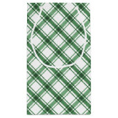 グリーンとホワイトプレイド抱き枕 スモールペーパーバッグ (裏面)