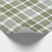 グリーンとホワイトプレイド ラッピングペーパー (角)