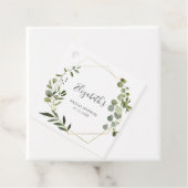 グリーンとボタニカルな花嫁のシャワー フェイバータグ (インサイチュ)