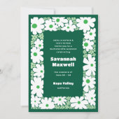 グリーンとミントグルービー開花ボホバチェロレッテ 招待状 (正面)