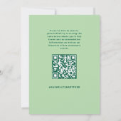 グリーンとミントグルービー開花ボホバチェロレッテ 招待状 (裏面)