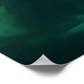 グリーンとミント海グラデーション抽象芸術 ポスター (角)